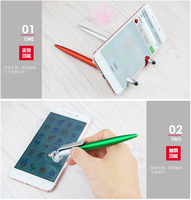 Stylo bille multifonction 3-en-1 en plastique avec support de téléphone, cadeau électronique promotionnel en gros