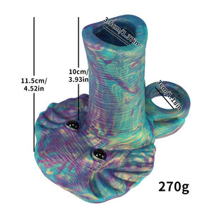 Guaina per Pene a Forma di Elefante, Anello in Silicone per Pene, Pompa per Pene, Copri-Dildo Riutilizzabile, Giocattoli per Adulti Maschili, Masturbatore per Uomo - Product Image 5