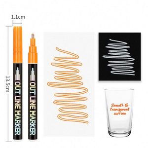 Custom Logo Multicolor Medium Point Art 20 Pcs <b>Colors</b> Glitter <b>Pen</b> Markers for Black Paper - Product Image 2