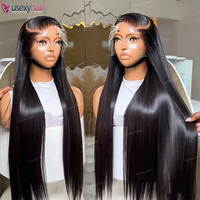 Perruques de luxe sans colle en cheveux humains vietnamiens super double drawn, lisses comme des baguettes, avec dentelle HD 13x6, pour femmes, vente en gros en ligne