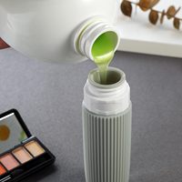 Bouteilles de voyage rechargeables de 3oz, ensemble cosmétique de voyage portable, ensemble de bouteilles de voyage en silicone anti-fuite approuvées par la TSA
