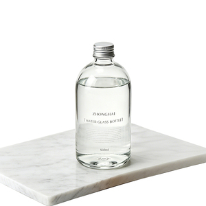 Bouteille en verre haut de gamme innovante et de qualité supérieure, <span class=keywords><strong>vide</strong></span>, avec compartiment de rangement supplémentaire, 500 ml, 750 ml, pour eau minérale, boissons, <span class=keywords><strong>vin</strong></span>, avec <span class=keywords><strong>bouchon</strong></span> et impression sérigraphiée - Product Image 3