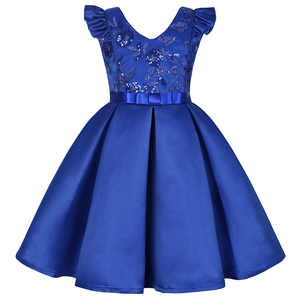 Nouvelle Robe de Cérémonie pour Filles 2026, Modèle Unique à Paillettes, Manches Volantes et Nœud, pour Fêtes et Célébrations - Product Image 3