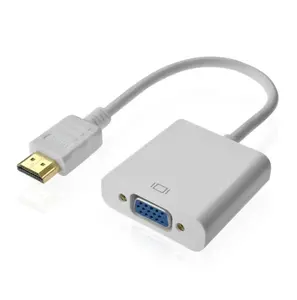 HD Hdmi-vgaアダプターブラック1080Phdmi-vgaオーディオ変換ケーブル付きhdmi-vgaコンバーターケーブルはHDCPをサポートします