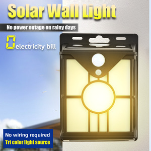 Solar Garden <b>Light</b> <b>Led</b> Wall Mount Warm <b>Light</b> With <b>Motion</b> <b>Sensor</b> Waterproof Outdoor Lamp For Patio Yard Decor - Product Image 4
