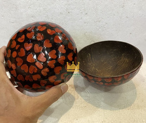 Luxury Handmade Exquisite Mother of Pearl Inlaid <b>Coconut</b> <b>Shell</b> Bowls Glossy Mosaic Decor Bowls for Jewelry Storage and Snacks - Product Image 2
