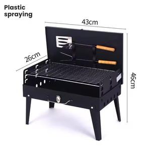 Parrilla Portátil de Carbón Metálica para Exteriores, Barbacoa para Acampar, Días de Campo, Viajes, Senderismo, Patio Trasero, Pequeña Parrilla Plegable - Product Image 4