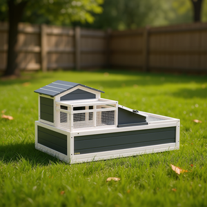 Casa Moderna de Plástico para Mascotas Pequeñas con Puerta Corredera Horizontal, Fácil de Limpiar, Diseño Rectangular para Pájaros y Hámsters - Product Image 2