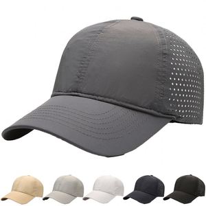 Casquette de baseball décontractée en maille fine respirante pour l'été unisexe 100% polyester, boucle en cuivre doré à 6 panneaux, sports à grosse tête - Product Image 1
