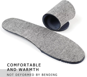 Solette ortotiche da uomo/donna in morbida lana Comfort con <span class=keywords><strong>suole</strong></span> <span class=keywords><strong>termiche</strong></span> <span class=keywords><strong>termiche</strong></span> in pelle di pecora con inserti per scarpe in Memory Foam per l'inverno - Product Image 6