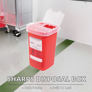 حاوية طبية بلاستيكية للاستخدام مرة واحدة لجمع النفايات الطبية في المستشفيات وتعقيمها بالأوزون، تستخدم للمحاقن والإبر - Product Image 3