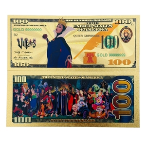 Nouveauté 2026 : 2 modèles de billets de banque V--illians Anime plaqués or 24 carats pour collection - Product Image 3