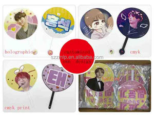 Ventilador de Mano Circular Transparente de Plástico de Doble Cara, Personalizado, de Gran Tamaño, para Fiestas de Apoyo a Ídolos Kpop - Product Image 6