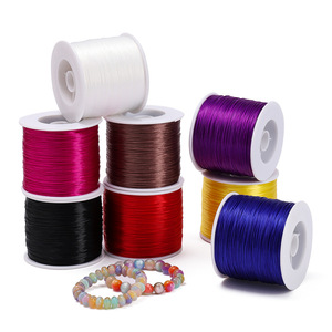 Fil plat élastique importé de Corée, 0,8 mm, en résine plastique, pour la fabrication de bracelets, composants de bijoux DIY, vente en gros - Product Image 3
