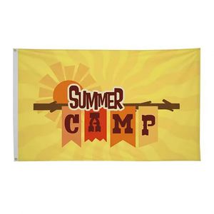 Drapeau bannière en polyester avec logo personnalisé, impression couleur, œillets métalliques, bords ourlés pour la semaine du spirit d'école - Product Image 1