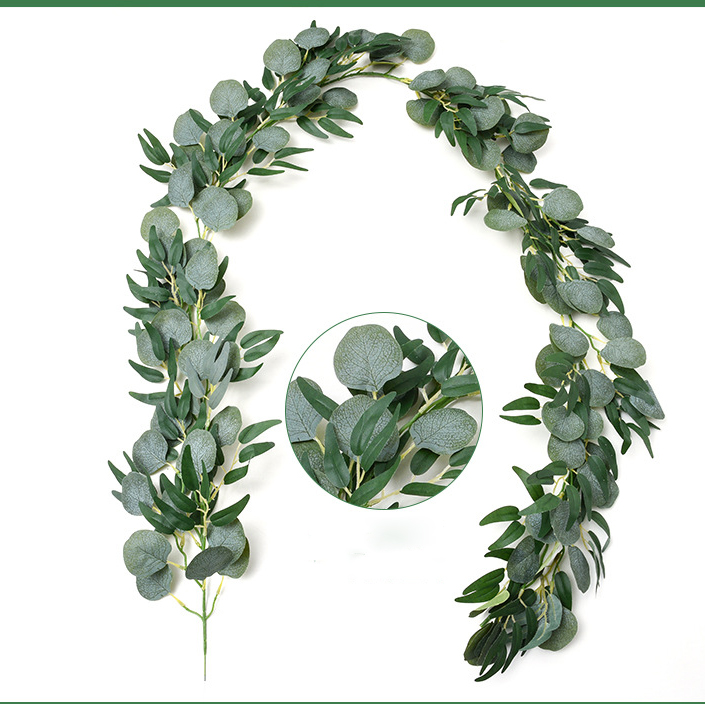 Eucalyptus willow rattan-dark green