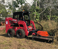 Wecan Mini Skid Steer Loader Wheel Loader Presisi Tinggi Konsumsi Bahan Bakar Rendah Mesin Diesel Kapasitas Muatan 930kg Pompa Backhoe