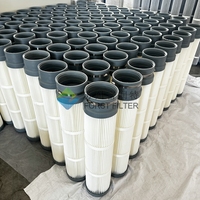 Filtre à air plissé à chargement par le haut en PU pour silo à céréales, collecteur de poussière industriel, filtre à cartouche