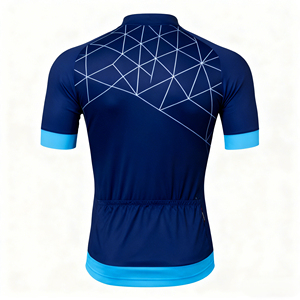 เสื้อจักรยานแขนสั้นแบบแห้งเร็ว ซับเหงื่อ ทนทาน ผลิตจากโพลีเอสเตอร์ พิมพ์ลายโลโก้แบบซับลิเมชั่นตามสั่ง สำหรับทุกเพศ ขายดีที่สุด - Product Image 3