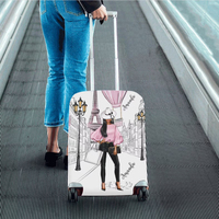 Housse de valise personnalisable en polyester blanc, tendance minimaliste, avec fermeture éclair, pour la sublimation