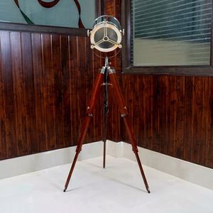 Christmas Vintage Spotlight <b>Lamp</b> <b>Nautical</b> Tripod Theater Home Floor <b>Lamp</b> Studio - Product Image 1