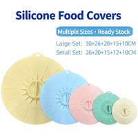 Couvercles d'étanchéité en silicone durables, multicolores, fiables, pour le stockage au réfrigérateur, universels, réutilisables, à ventouse en silicone