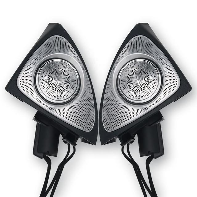 For Mercedes-Benz W205 3D Rotating Tweeter Speaker HIFI Sound Non - Destructive Install Sync Ambient Light Original Car Docking