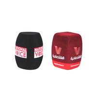 Prix usine – Cache-micro en mousse anti-vent, filtre en éponge pour microphone, protection anti-poussière avec impression de logo personnalisé