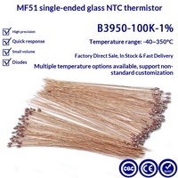 Capteur NTC à perles de verre MF51 de petite taille, 5K 10K 100K, précision 1%, B3950 B4200 pour imprimante 3D et dispositif médical