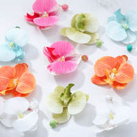 KAIMEI 2025 nueva llegada joyería de moda océano mariposa flor multicapa pétalo pendiente grande Punk tela plástico flor pendiente
