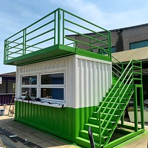 Cafetería en Contenedor Modelo K04, Personalizada, Modular, Prefabricada, Transpirable, de Diseño Moderno, de Doble Planta, con Estructura de Acero, Tipo Ola Grande - Product Image 2