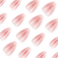 Faux ongles press-on à paillettes françaises pré-dessinés, motif estompé, les plus vendus, populaires en ligne pour le nail art