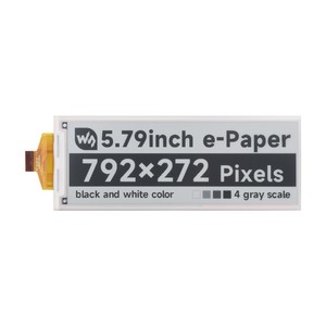 จอแสดงผล E-Paper ขนาด 5.79 นิ้ว, จอแสดงผล e-ink, 792x272, สีดำ/ขาว, การสื่อสารแบบ SPI - Product Image 1
