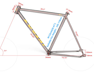 Fm002 Thép Khung Xe Đạp Phụ Tùng Xe Đạp Phụ Tùng Cho 700C Cố Định Bánh Xe Đạp Khung Đầy Màu Sắc Cao Carbon Khung Thép - Product Image 3