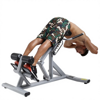 FDFIT Banc d'hyperextension commercial pliable, réglable à 45 degrés, en acier robuste, équipement de gym pour le renforcement du tronc