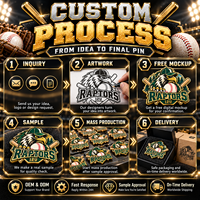 Épinglette de baseball personnalisée avec logo d'équipe, design 3D flamme de feu, émail pailleté, motifs Blaze Ember Inferno Sunburst Baseball Club, vente en gros