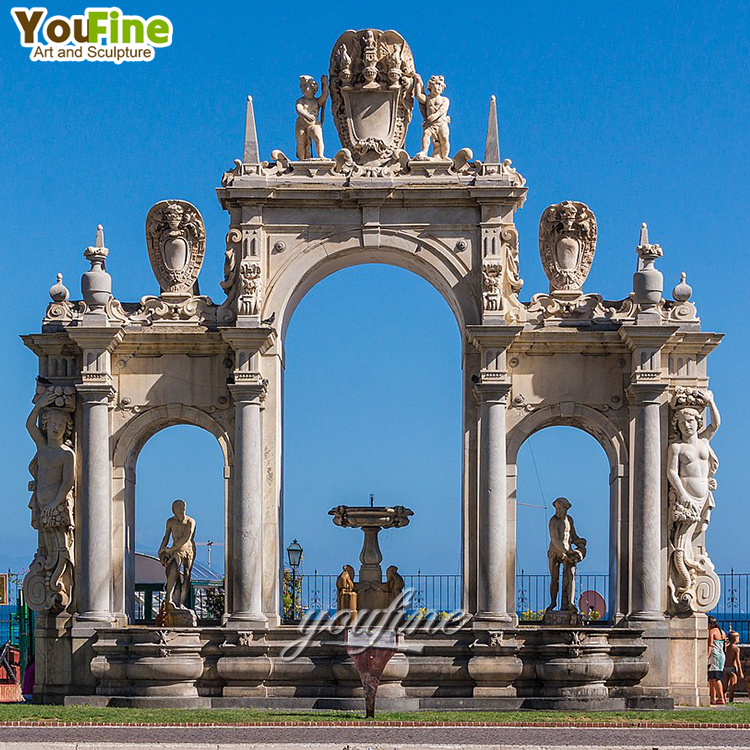 Городская уличная роскошная классическая мраморная Арка большого размера, дверная рама, скульптура