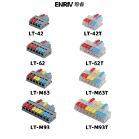 Mini borne de raccordement rapide en cuivre 2 entrées 2 sorties pour connecteur de câble de luminaire, câble rigide flexible SPL-1-2-3