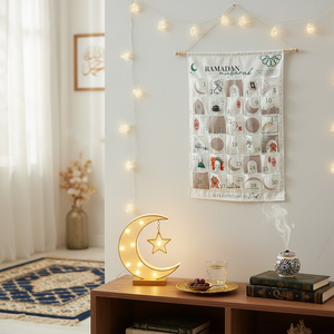 <span class=keywords><strong>Calendrier</strong></span> suspendu en toile pour le Ramadan, vente en gros, 30 pochettes, décoration à thème islamique pour la famille, le bureau, fournitures de compte à rebours festif - Product Image 1