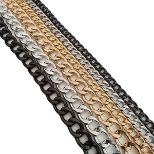 Thick Aluminum Chain <b>Bag</b> <b>Accessory</b> 20mm 19mm 18mm Gold Black Silver Metal Chain For <b>Bag</b> Shoulder Strap DIY Decor - Product Image 5