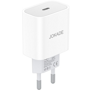 Cargador USB Tipo C Jokade de 27W con Carga Rápida, Adaptador de Pared Blanco para Teléfonos y Tabletas - Product Image 1