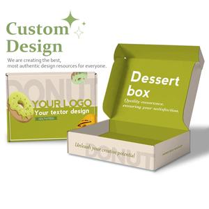 Caja de Embalaje para Pasteles Personalizada, Ecológica y de Grado Alimenticio, Caja de Papel Plegable para Panadería, Galletas, Pan, Pasteles, Donuts de Fábrica - Product Image 1