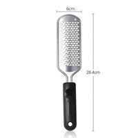 Râpe à pieds professionnelle double face en acier inoxydable à long manche, éliminateur de callosités, outils de pédicure