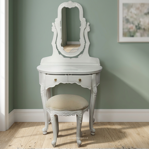Dressing Table With <b>Mirror</b> Dressing Stool - Product Image 2