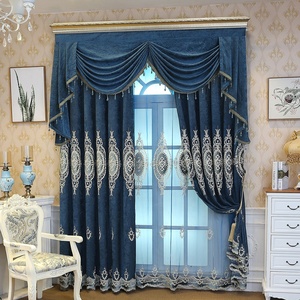 Rideau en chenille brodé sur mesure <span class=keywords><strong>Zucchi</strong></span> de luxe 2021 pour salon, occultation totale de la lumière, 100% polyester, toutes saisons - Product Image 2