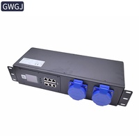 Gelongtu - PDU Inteligente Trifásico de 380 V, Entrada de 32 A, 2 Tomas de Corriente, con Protocolo SNMP Modbus-TCP, Control de Monitoreo Individual
