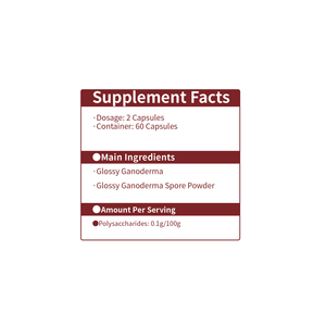 Produto Nutricional Herbal OEM 410mg por Cápsula Suporte Imunológico e Antioxidante para Adultos Cápsulas de <span class=keywords><strong>Ganoderma</strong></span> e Pó de Esporos - Product Image 4