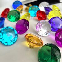 Cristaux colorés, bijoux de trésor pirate, pierres précieuses en acrylique, diamants en plastique, pierres décoratives pour remplissage de vases, décorations de fête