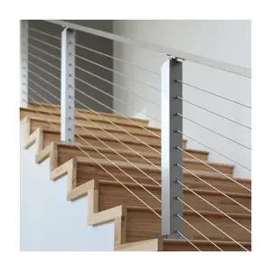 Cheap balcony stainless steel railing design with cable fittings