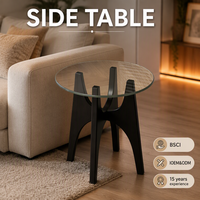 Table basse moderne en verre trempé carré avec rangement, design décoratif pour salon, meuble multifonctionnel pour la maison